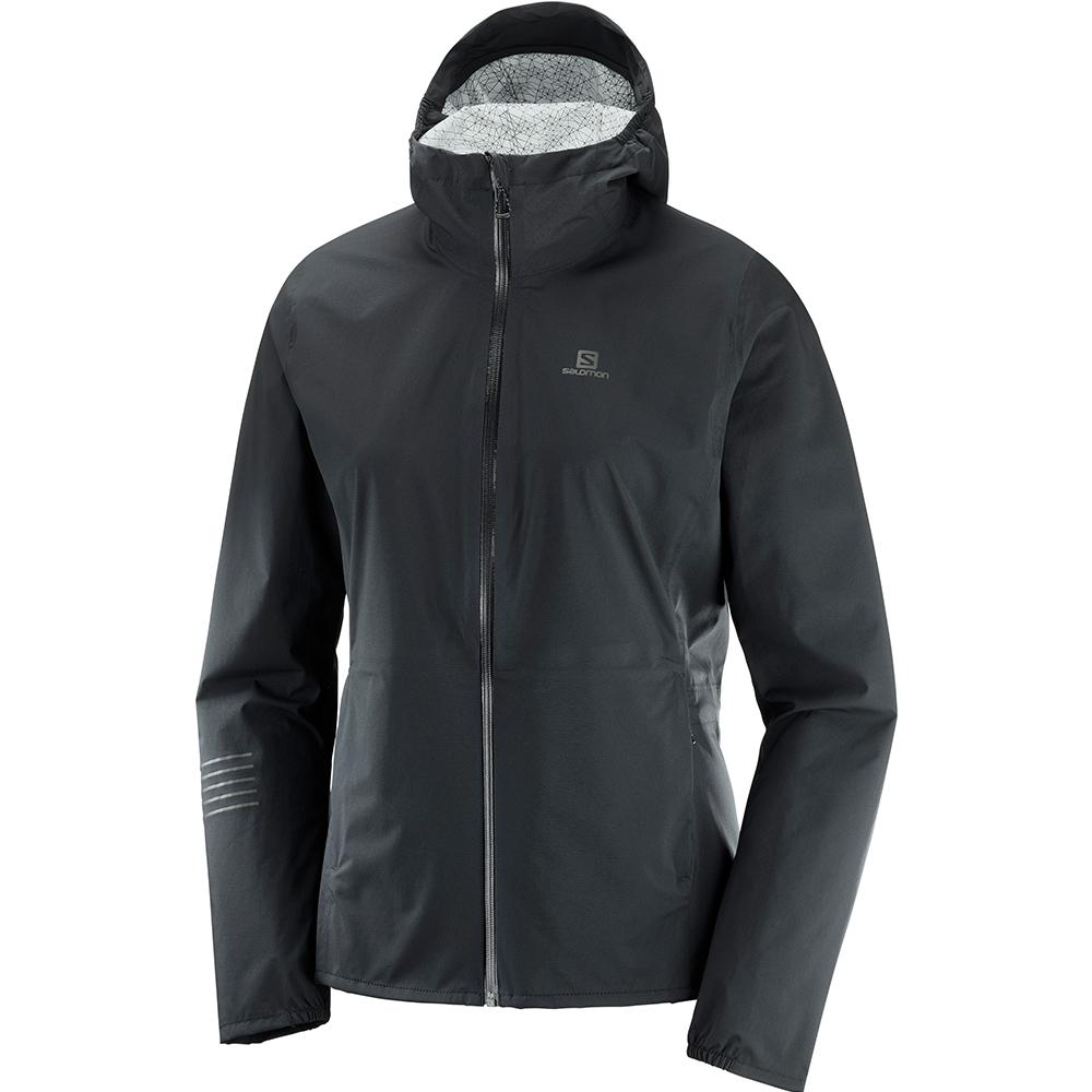 Salomon Israel LIGHTNING WP JKT W - Womens Jackets - Black (DGQO-41580)